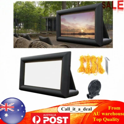 $161.51 • Buy 3*5m Inflatable Movie Screen Outdoor Projector Screen Cinema Lightweight +Blower