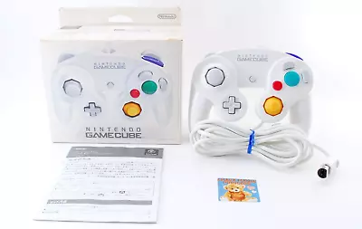 Nintendo GameCube GC Controller White W/Box Rare Tested Good Condition Japan JP • $191.77