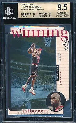 Michael Jordan 1996-97 Upper Deck Ud3 Winning Edge Die-cut Bgs 9.5 Gem Card #w1! • $259.99