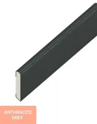 1m X 65mm ANTHRACITE WOODGRIAN UPVC Plastic Trim Cloaking Fillet Window Bead • £11.98