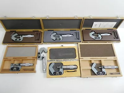 $1411 • Buy 7pc Lot Of TESA Brown & Sharpe V Anvil Micrometer 5-20-25mm F.Tap Manufacturer