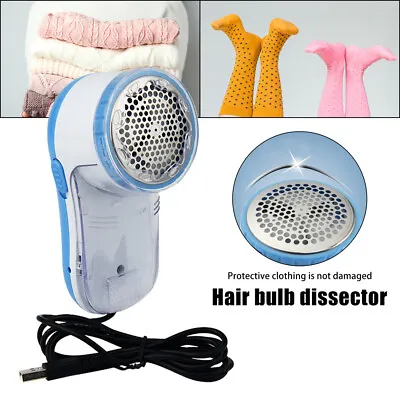 £9.99 • Buy Handheld Electric Fabric Lint Remover Sweater Defuzzer Fuzz Shaver Trimmer USB