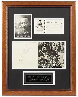 Martin Luther King Signed Program In Framed Display (PSA/DNA LOA) • $29000