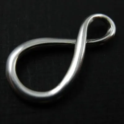 Sterling Silver Infinity Charm - Figure 8-Warped Infinity Charm Pendant • $3.56