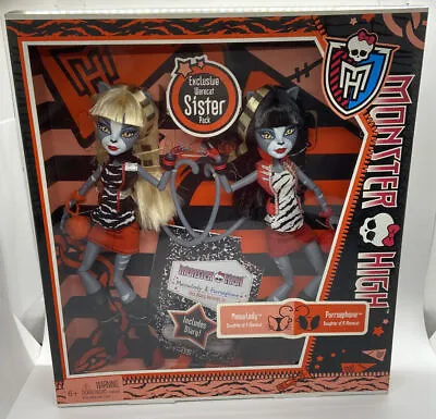 Monster High Werecat Twins Meowlody Purrsephone Sisters 2-Pack Exclusive 2011 • $249.99