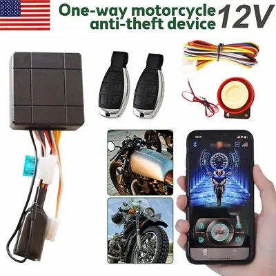 Motorcycle Anti Theft Alarm System Phone APP Remote Control Engine Start Stop US • $26.96