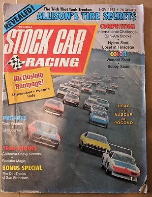 Vintage Wendell Scott Stock Car Racing Magazine Nov. 1972 Charlotte Motor Speedw • $19.99
