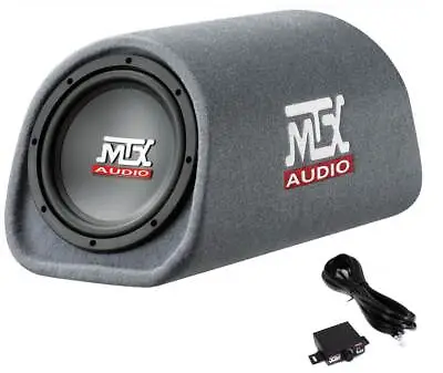 MTX AUDIO 8 Inch 240W Car Subwoofer Amplified Tube Box W/ BOSS Audio Wiring Kit • $198.94