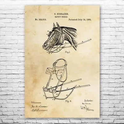 Horse Blinders Patent Poster Print 12 SIZES Horse Gifts Farmhouse Decor Wall Art • $38.95