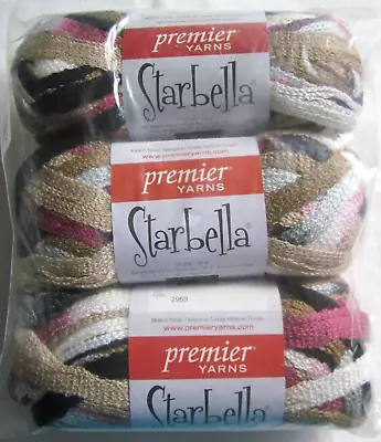 Premier Yarns Starbella 100% Acrylic Ruffle Yarn-Magic Potion -Lot Of 3 • $13.25