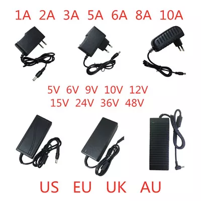 5V 6V 9V 10V 12V 15V 24V 36V 48V 1A 2A 5A 10A AC/DC Adapter Power Supply Charger • £5.75