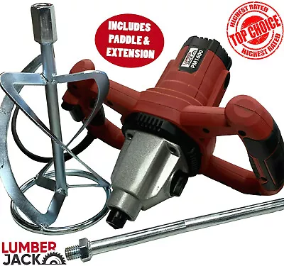 £79.99 • Buy Electric Plaster Paddle Mixer Drill Mortar Paint Cement Stirrer Whisk 1600W 240v