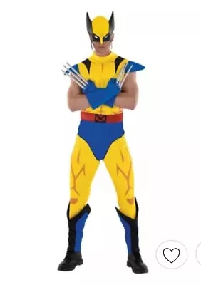 Adult Premium Marvel Superhero Wolverine Full Jumpsuit Costume X-Men Adult New • $43.77