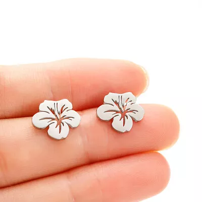 2pairs Stainless Steel Flower Earrings 4 Colors Jewelry Wholesale FJS270-707 • $2.99