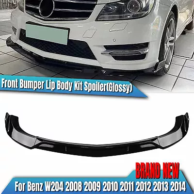 Front Bumper Lip Spoiler For Mercedes-Benz W204 C200 C250 C300 2008-2014 MTZ • $83.69