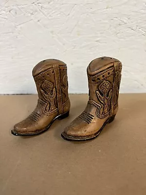 Vintage Cowboy Cowgirl Boot Salt And Pepper Shakers • $25
