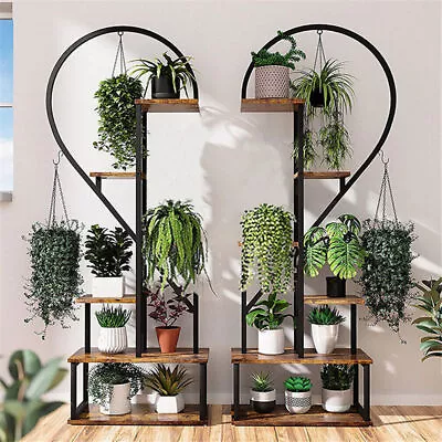 2PCS XL Plant Stand Shelf Outdoor Garden Patio Flower Shelf Basket Hanging Racks • $97.95