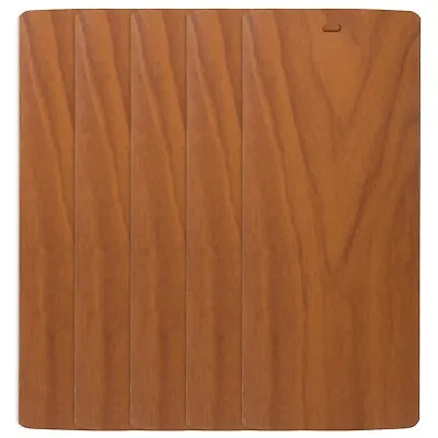 DALIX Wood Grain Vinyl Vertical Window Blinds Replacements 5 Pack Qty / Pecan • $24.99