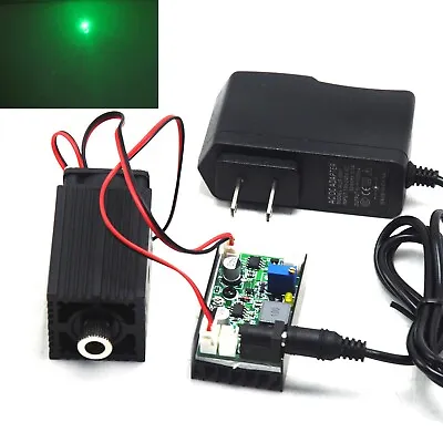 520nm 1000mW Green Focusable Dot 1W Laser Module Driver TTL Fan + 12V Adapter • $271.15