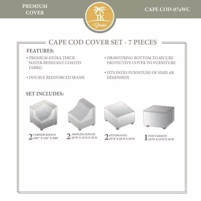 TK Classics Cape Cod 7 Piece All Weather Cover Set 07a In Beige • $429.74