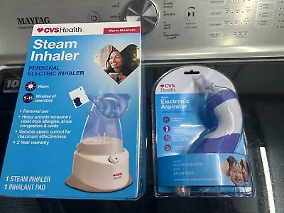 New 2-pack CVS Warm Steam Inhaler Personal Electric Nasal Congestion Aspirator • $38.99