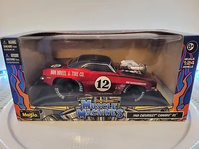 Maisto 1 24 Die Cast Muscle Machines 1969 Camaro RS VHTF M&M Wheel And Tire Rare • $39.99