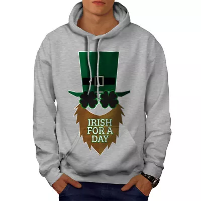 Wellcoda Irish For A Day Mens Hoodie Saint Casual Hooded Sweatshirt • $32.36