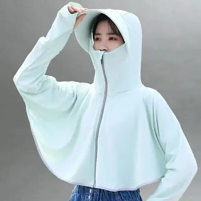 $11.61 • Buy UPF50+ UV Sun Protection Clothing Women Men Zip Up Hoodie Long Sleeve Breathable