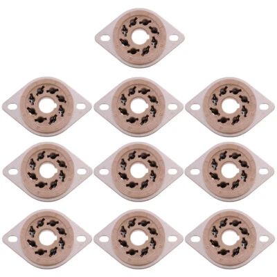 $21.55 • Buy 10pcs For EL34 6V6 KT88 6550 GZ34 Chassis Mount 8Pin Octal Vacuum Tube Socket