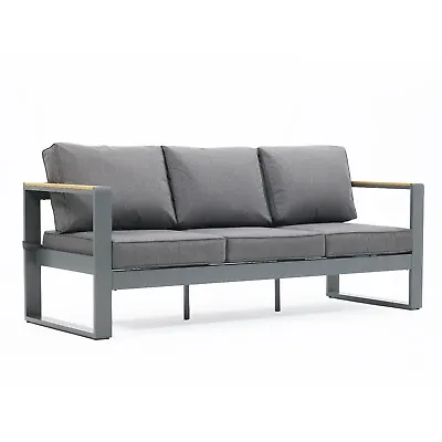 Aoodor Outdoor Furniture Patio Aluminum 3-Seat Sectional Sofa With Cushions • $332.49