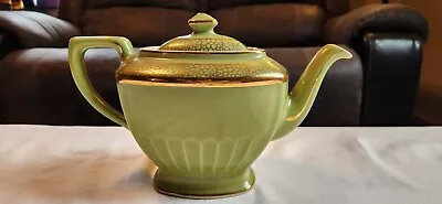 Hall Mid Century Modern Green 'Hollywood' Teapot 7  Height USA VGC • $25