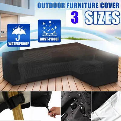 £7.35 • Buy L Shape Garden Furniture Cover Outdoor Patio Rattan Sofa Protect Heavy Duty UK