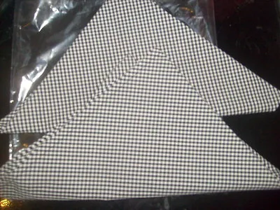 2 X (twin Pack) Neckerchief Check Chefs Neck / Bandana / Scarf /cook NEW BARGAIN • £4.89