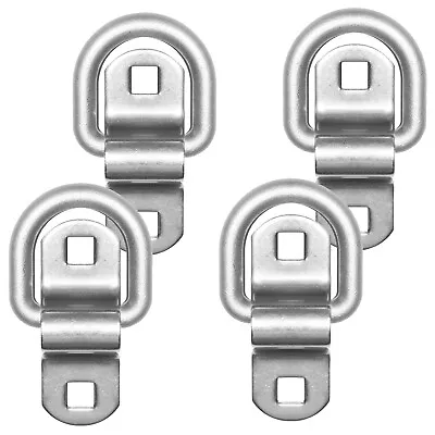 Stainless Steel Tie Down Surface Mount D-Ring 6000 Lb. Cap. Tiedowns 4-Pack • $30.26