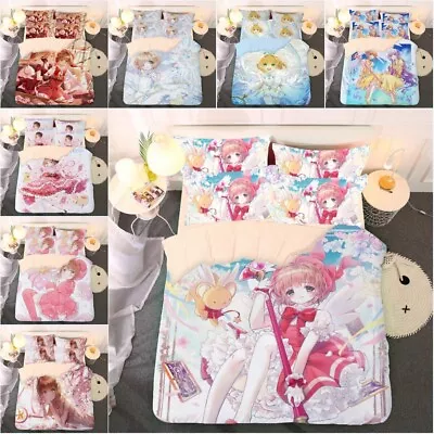 Card Captor SAKURA Quilt Cover Pillowcase Bed Sheet Dormitory Single Bed 1 /1.2m • $83.75