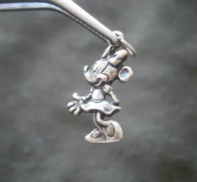 Van Dell Disney Minnie Mouse Vintage Sterling Silver Bracelet Charm Pendant • $15.50