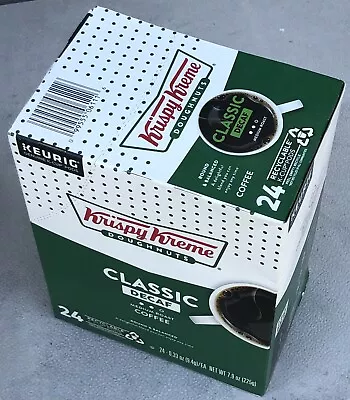 Krispy Kreme Decaf Classic Coffee K Cup 24CT - Sealed New Sell By Date 5/2023 • $8.95