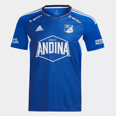 Camiseta Millonarios 2023 + Parches De Competencia • $175