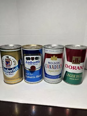 Lot Of 4 SS Canadian Beer Cans-Doran's Molson Canadian Labatt's Oktoberfest   • $0.95