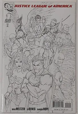 Justice League Of America #1 Michael Turner Black & White NM Sketch Variant 2007 • $19.95