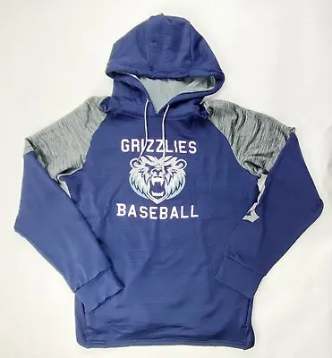 Mizuno Grizzlies Travel Baseball Velocity Pullover Hoodie Men's M L Navy Gray • $6.35