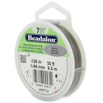 £3.87 • Buy Beadalon 7 Strands Bead Stringing Wire Stainless Steel * Many Colors & Sizes