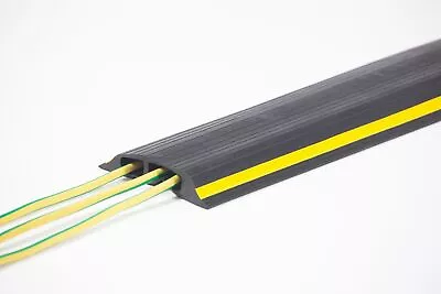 2-Channel Floor Cable Protector 1m 2m 3m 4m 5m 7m 9m Black & Yellow (Ma... • £16.20