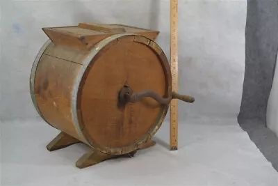 $135 • Buy Antique Butter Churn Wooden Barrel Table Top Crank Primitive 19th  Original 1800