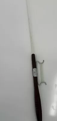 Vintage Wood Handle Fiberglass One Piece 27 Inch Ice Fishing Panfish Rod • $49.99