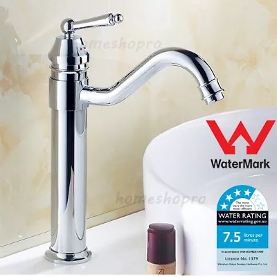 Retro Tall Swivel Bathroom Vanity Sink Tap Washroom Basin Bowl Hot Mixer Faucet • $89