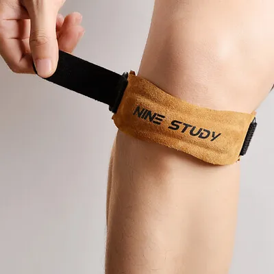 1PCS Leather Adjustable Patella Knee Tendon Strap Kneepad Support ProfessionEN • $17.16