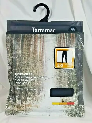 Terramar Pants XL ThermaGear Baselayer Black 4 Way Stretch Thermal FREE SHIPPING • $25.77