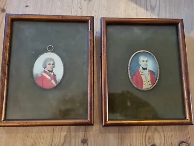 £575 • Buy 2 X Antique Napoleonic Military  18th/ Early 19th Century Portrait Minatures