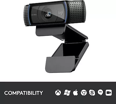 Logitech HD Pro Webcam C920 Widescreen Video Calling And Recording 1080p Camera • $10.49